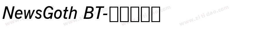 NewsGoth BT字体转换